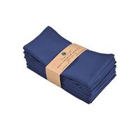 FINGERCRAFT Dinner Cloth Napkins, Cotton Linen Blend Mitered Corner Napkins Cloth 12 Pack Natural Premium Quality for Every Day Use, Parties, Easter, Weddings, 18x18 inch Bellwether Blue