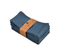 FINGERCRAFT Dinner Cloth Napkins, Cotton Linen Blend Mitered Corner Napkins Cloth 12 Pack Natural Premium Quality for Every Day Use, Parties, Easter, Thanksgiving, Weddings, 18x18 inch Stellar Blue