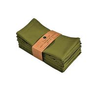 FINGERCRAFT Dinner Cloth Napkins, Cotton Linen Blend Mitered Corner Napkins Cloth 12 Pack Natural Premium Quality for Every Day Use, Parties, Easter, Thanksgiving, Weddings, 18x18 inch Olive Green