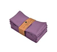 FINGERCRAFT Dinner Cloth Napkins, Cotton Linen Blend Mitered Corner Napkins Cloth 12 Pack Natural Premium Quality for Every Day Use, Parties, Easter, Thanksgiving, Weddings, 18x18 inch Lilac