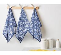 FINGERCRAFT Kitchen Dish Towels, 100% Natural Cotton, Set of 6 Multi-Purpose Kitchen Towels, Very Soft, Highly Absorbent, Tea Towels for Kitchen Décor 20X30 (20X30 MARLO THOMAS)