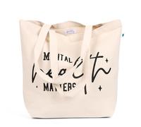 FINGERCRAFT Tote Bag, Lightweight and High Capacity Natural Cotton Canvas Shopping Bag, Multipurpose Regular Uses Grocery and Carry Bags for Men and Women Health Matters