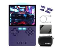 FINGEREVO Trimui Brick Handheld Game Console 3.2-inch 1024 * 768 IPS Screen 3000mAh Trimui-brick Opensource System with Portable Case and Screen Protector Purple