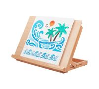 FINGERINSPIR Adjustable Wooden Tabletop Easel 16.93x12.6inch Camel Foldable Wooden Drawing Board Rectangle Tabletop Sketching Board Stand for Drawing Painting Sketching Canvas
