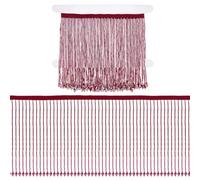 FINGERINSPIRE 1 Yard Dark Red Glass Beaded Fringe Trim 155mm Wide Bugle Bead & Seed Bead Fringe Trim Sewing Glass Beaded Tassel Ribbon for Wedding Dance Costume Decoration Home Decor DIY Crafts