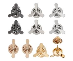 FINGERINSPIRE 10 PCS Airplane Propeller Brooches Pin - 5 Styles Zinc Alloy Lapel Pins, Mixed Color Vintage Pilot Badges for Jackets, Hats, Bags - Perfect for Aviation Enthusiasts and Collectors