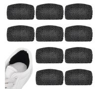 FINGERINSPIRE 10 Pcs Sports Shoes Heel Repair Pads 3mm Thick Black Self-Adhesive Heel Cushion Sets 60x100mm Breathable Heels Protector for Broken Shoes & Pressure Relief Heel Pads for Trainers