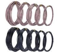 FINGERINSPIRE 10 Rolls 5m/Roll Aluminum Bonsai Training Wire 5 Sizes (1mm-3mm) Anodized Aluminum Craft Wire 2 Colors Bonsai Wires for DIY Jewelry Making, Bonsai Training, Art Crafts & Home Decor