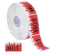 FINGERINSPIRE 1000 Pcs Hot Stickers 30x52mm Rectangle Spicy Food Labels Paper Self Adhesive Stickers Spicyness Sticker Food Adhesive Warning Sticker for Home Kitchen Spicy Foods Containers