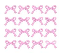 FINGERINSPIRE 100Pcs Bowknot Cloth Patch 4.2x6cm Iron on Bow Applique Patches Computerized Embroidery Bow Knot Patch Pink Clothing Repair Appliques for Jeans Coat Bag Hat Shoes Decoration