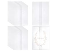 FINGERINSPIRE 100Pcs Wedding Vellum Paper 180x130mm White Folded Translucent Paper for Invitations Elegant DIY Crafts Photo Overlays Party Decorations for Birthday Anniversary Party Cards
