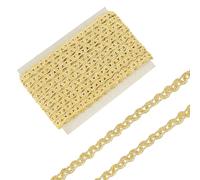 FINGERINSPIRE 10m Gold Metallic Braid Trim by The Yard 10mm Wide Polyester Ripple Gimp Braid Trim Edge Woven Braid Trim Decor Braid Ribbon for Sewing Upholstery Curtain Clothes Decoration