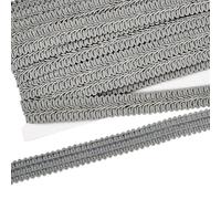 FINGERINSPIRE 11 Yards Gray Braid Trim 16mm Polyester Woven Braid Trim Centipede Decorative Gimp Trim Basic Trim for DIY Craft Costume Sewing Curtain Slipcover Home Decoration Accessories