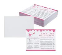 FINGERINSPIRE 120 Sheets Cake Care Instruction Cards 4.3x5.5inch Rectangle Display Cards with Care and Cutting Tips Perfect for Bakeries Cake Shops and Home Bakers for Customer Guidance