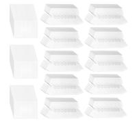 FINGERINSPIRE 120Pcs Hanging File Folder Tabs, 77x31mm Clear PVC Insertable Plastic Tabs Hanging Folder Tabs with White Blank Paper Inserts for Office Accessories School Supplies