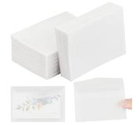 FINGERINSPIRE 120pcs Mini Paper Envelopes 102x70mm WhiteSmoke Card Holder Protective Envelope Rectangle Paper Envelopes for Lottery Ticket Holder Cards Coin Stamps Collection Wedding Guest Favors