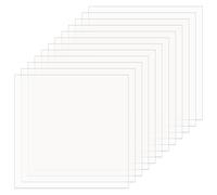 FINGERINSPIRE 12Pcs Clear Plastic Sheet, 30.5x30.5cm Clear PET Flexible Lightweight Thin Panels Sheets Transparent Square Thin Sheets for DIY Craft Projects/Picture Frame/Invitations/Poster Frames