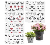 FINGERINSPIRE 12Sheets Face Stickers for Crafts Funny Face Stickers Faces Large Drawing Face Stencils Make a Face Sticker Eyes Lips Mouth Eyebrows Nose Decals for Holiday Party Supply DIY Crafts Decor
