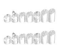 FINGERINSPIRE 14 Pcs Acrylic Ring Holder 7 Sizes Clear Acrylic Ring Display Stand Cylinder Rings Display Organizer Jewelry Organizer Holder for Photography Retail Store Wedding Ceremony Rings Showcase