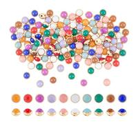 FINGERINSPIRE 150Pcs Tiny Mini Pearl Buttons 4.5~5mm in Diameter 10 Colors 4-Hole Faux Pearl Buttons with Brass Base Clothes Sewing Craft Supply Button for DIY Craft Supplies Clothes Decorative
