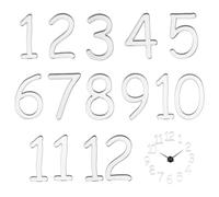 FINGERINSPIRE 15Pcs Silver Arabic Acrylic Numerals for a Wall Clock, Clock Numbers Accessories for DIY Digital Clock Number Replacement Parts 0-9 for Charming Handicraft Decoration