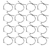 FINGERINSPIRE 16 Pcs Cotton Cord Braided Adjustable DIY Half-Finished Bracelet Black Waxed Cotton Cord Adjustable Bracelet with 2 Lobster Clasp Unfinished Jewelry Making Braided Cord Bracelet for DIY