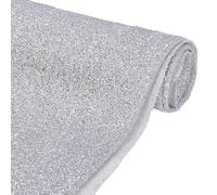 FINGERINSPIRE 1M/1.09Yards Sparkling Tinsel Lurex Fabric 1.5M Wide Glitter Polyester Fabric by The Yard Gainsboro Color Metallic Glitter Fabric for Crafting Sewing DIY Projects Tablecloth Party Decor