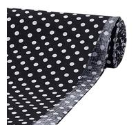 FINGERINSPIRE 1M Black White Polka Dots Cotton Fabric 1.56m Wide Dots Printed Craft Fabric for Sewing Rectangle Cotton Fabric with Polka Dot Pattern Doll Clothes Craft Fabric by The Yard