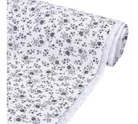 FINGERINSPIRE 1m Cotton Mesh Fabric 160cm Wide White Fabric for Sewing Cotton DIY Craft Flower Pattern Bag Producing Accessories by The Yard for Home Furniture Clothes Handmade Decoration