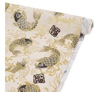 FINGERINSPIRE 1m Japanese Cotton Fabric 150cm Wide Pale Goldenrod Sewing Rectangle Fish Pattern Fabric DIY Crafts Decorative Cloth Accessories for Home Furniture Sofa Handwork Decoration