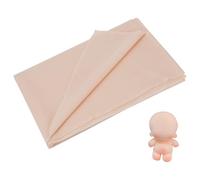 FINGERINSPIRE 1M Skin Tone Fabric 1.5M Wide Antique Beige Color Skin Fabric for Doll Making Polyester Glossy Doll Skins Fabrics for Sewing Apparel Cloth Bags Puppet Crochet