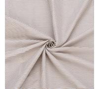 FINGERINSPIRE 1M Striped Cotton Fabric 1.6M Wide Light Brown White Versatile Sewing Fabric Strip Pattern Fabrics Crafting Cotton Material for DIY Crafts Dressmaking Home Decor