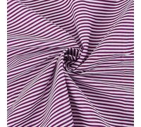 FINGERINSPIRE 1M Stripes Cotton Fabric 1.6M Wide Plum White Sewing Stripe Pattern Cloth Fabric Cotton Fabric with Strip Pattern Doll Clothes Craft Fabric Netherlands Striped Fabric by The Yard