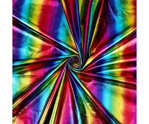 FINGERINSPIRE 1x1.5m Hologram Iridescent Stretch Fabric 2 Way Rainbow Sparkly Polyester Striped Reflective by The Yard Mermaid for DIY Clothing Crafting Decoration (DIY-WH0034-57-EU18)