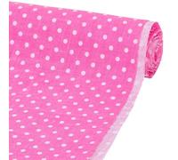 FINGERINSPIRE 1x1.6m Polka Dot Sewing Fabric Polka Dots Print Poly Cotton Fabrics Hot Pink Cotton Patchwork Fabric Sewing Craft for Handmade Craft Making Supplies Clothing Accessories