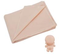 FINGERINSPIRE 2.18 Yards/2 M Skin Tone Fabric 1.5 M/59 Inch Wide PeachPuff Color Plush Surface Skin Fabric for Doll Making Polyester Doll Skin Fabric for Sewing Apparel Cloth Bags Puppet Crochet