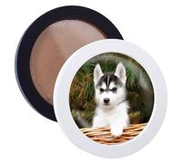 FINGERINSPIRE 2 Pcs Round Wooden Photo Frame with Glass Cover Black White 14cm Inner Diameter Wall Hanging Circle Picture Frames Stylish Picture Display Frame for Home Office Gallery Wall Decor