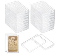 FINGERINSPIRE 20 Pcs 1 Oz Clear Acrylic Silver Bar Holder, 50x30x3mm(Internal) Rectangle Transparent Gold Bar Storage Case Container Box Fit for 1 Ounce Silver Bar Storage