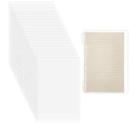 FINGERINSPIRE 20PCS Plastic Binding Covers 262x185mm 18 Mil PP Matte File Covers 26-Hole Waterproof Frosted Clear Document Protectors for Office Business Use Professional Appearance Easy Organization