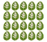 FINGERINSPIRE 20PCS Small Crochet Leaves Handmade Green Leaf Embellishments 2x3CM Crocheted Flower Leaves for DIY Crafts Scrapbooking Cardmaking Sewing on Clothes