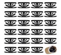 FINGERINSPIRE 24 Pcs Baseball Caps Inserts Shapers 15.6x29cm Resin Black Hat Inner Support Baseball Bump Cap Holder Flexible & Long Lasting Hat Shaper Universal Cap Inner Liner for Home Store
