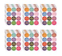 FINGERINSPIRE 24 Sheet Happy Birthday Self Adhesive Stickers, 288Pcs Colorful Birthday Envelope Seal Label Round Sticker Self-Adhesive Decorative Gift Round Seal Labels for Birthdays Party Gift Wrap