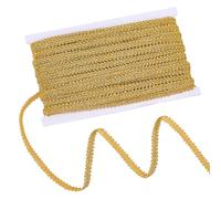 FINGERINSPIRE 27.3 Yards Metallic Gimp Braid Trim 1/4 inch Gold Centipede Braided Trim Decorative Gimp Braid Trims Polyester Scroll Sewing Gold Lace for Costume DIY Crafts Decor
