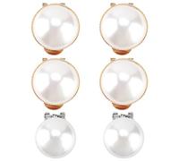 FINGERINSPIRE 3 Pairs Imitation Pearls Shoe Clips - 21x18mm & 16x19mm Simulated Pearl Decorative Detachable Shoe Buckles