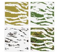 FINGERINSPIRE 3 Pcs Layered Tiger Stripe Camouflage Stencil 30x30cm Animal Print Stencils for Painting Plastic Tiger Stripe Patterns Stencil Reusable DIY Art Craft Stencils for Home Wall Decor