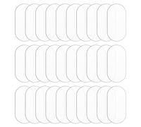 FINGERINSPIRE 30 Pcs Clear Miniature Bases 25x50mm Oval Acrylic Action Figure Display Bases 2mm Thick Miniature Bases Blanks Acrylic Mini Oval Base for Miniatures Wargaming Boardgaming Collectible