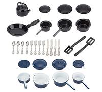 FINGERINSPIRE 30 Pcs Miniature Metal Pots and Pans Miniature Stovetop Cookware Mini Kitchen Cookware Small House Decoration Accessories Party Supplies for Pretend Play Cooking Game