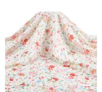 FINGERINSPIRE 3m Printed Floral Cloth 1.57m Wide Polyester Fabric by The Yard Colorful Flower Pattern Fabrics Sewing DIY Craft Fashion Design Printed Floral Washable Cloth for Home Decor