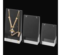 FINGERINSPIRE 3Pcs Acrylic Necklace Stand A-Shape Clear Jewelry Display Stands Acrylic Earring Displays Holder Necklace Stand Organizer Marketing Holders for Jewelry Hanging Supplies Home Decor