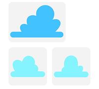 FINGERINSPIRE 3PCS Large Cloud Paint Stencil 2 Size Wall Stencils for Bedroom Decoration Reusable Clouds Stencil Plastic Hollow Out Art Craft Stencils for Painting on Tile, Fabric, Furniture